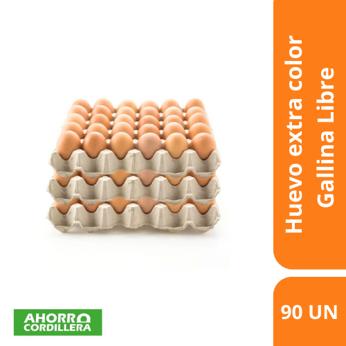 Huevo de Gallina libre Extra Color 90 Unidades