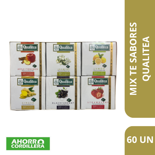 Caja de Te Sabores Mix Qualitea ( 60 bolsitas)