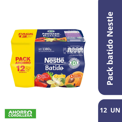 Pack Yogurt Batido Nestle 12 Unidades