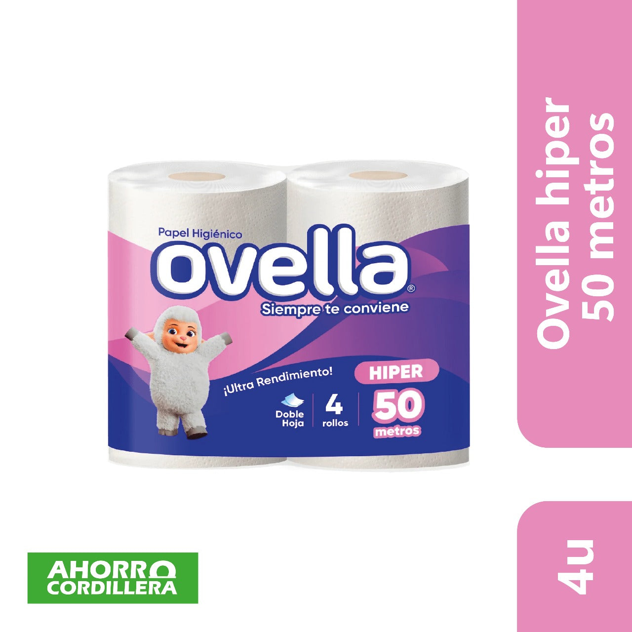 Papel Higienico Ovella 4 x 50 mts