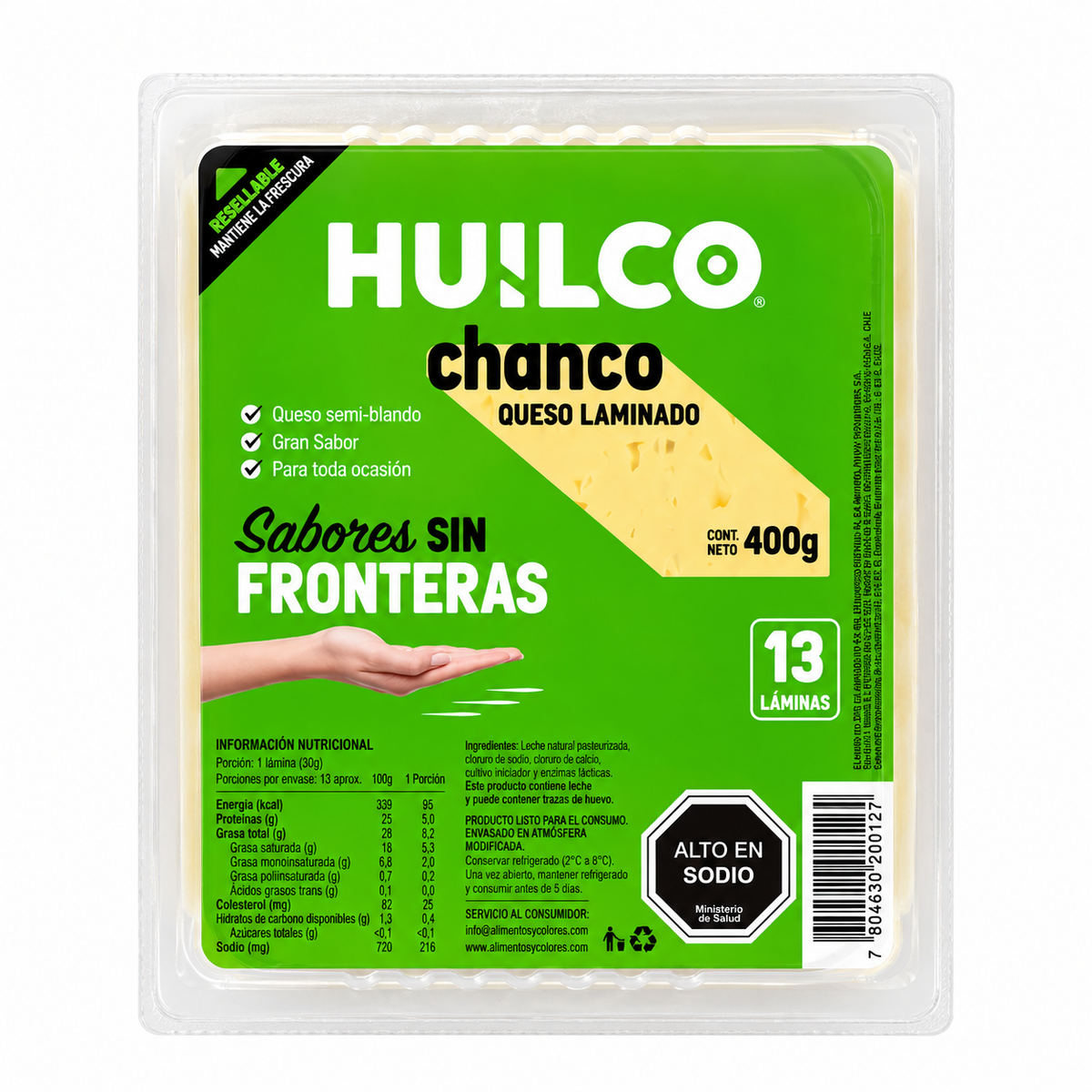 Queso laminado Chanco Huilco 400 g