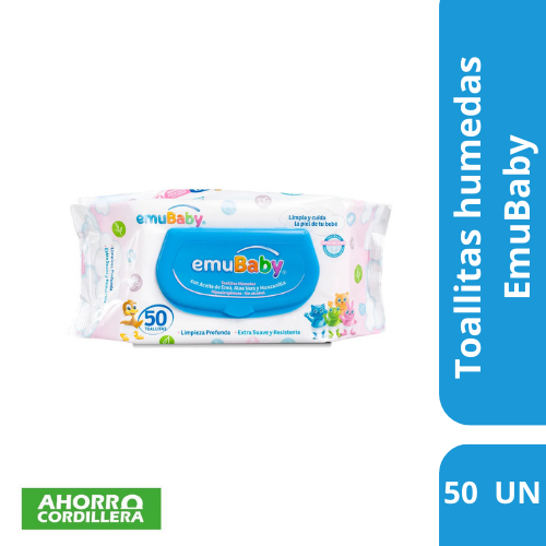 Toallitas humedas Emu Baby 50 Unidades