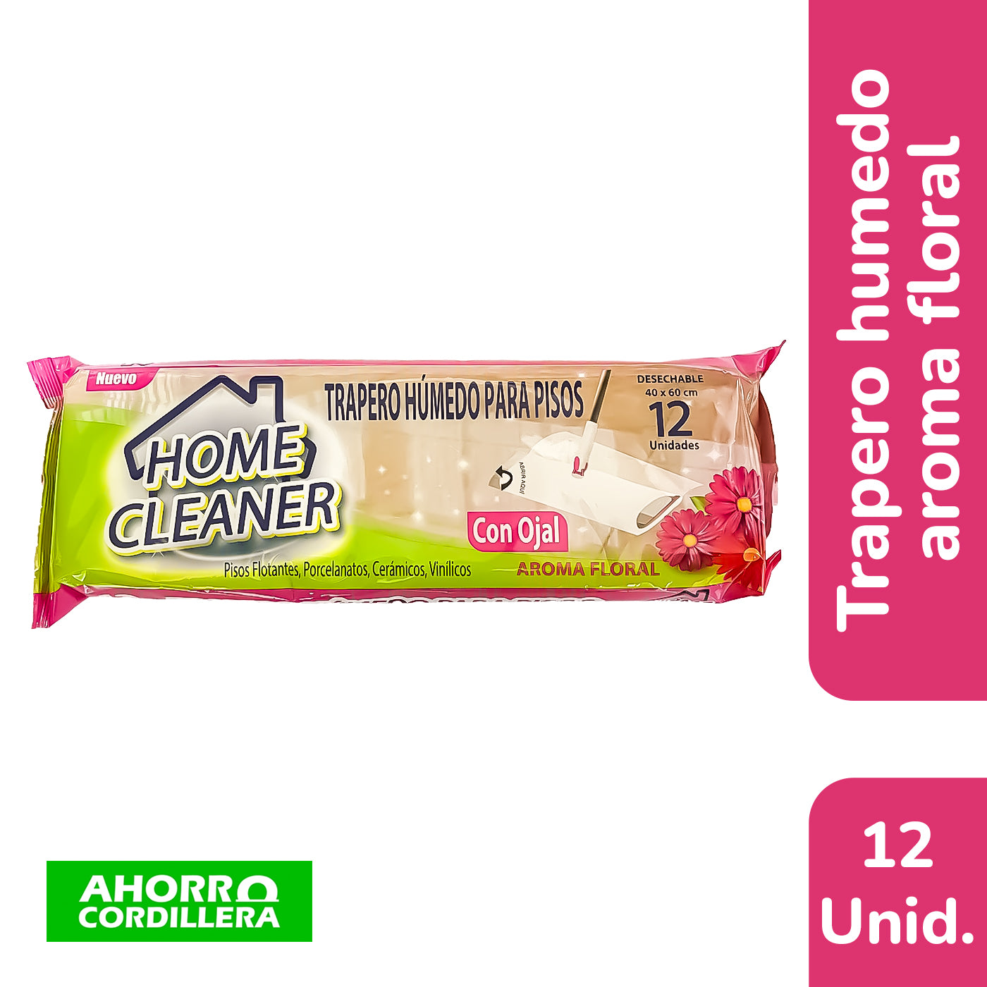 Trapero Húmedo Home Cleaner floral 12un